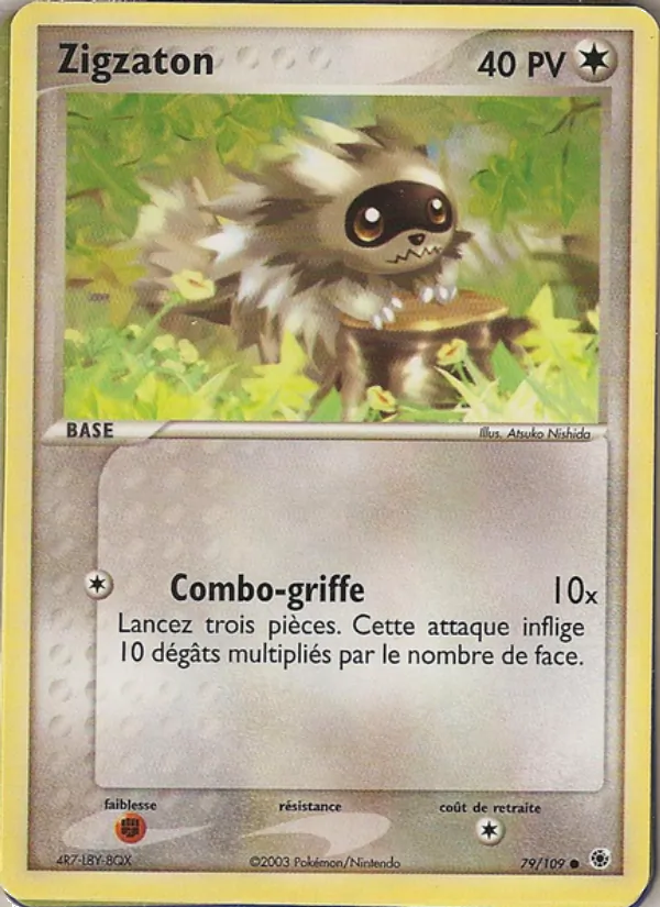 Carte Pokémon Zigzaton 79/109 de l'extension EX Rubis & Saphir