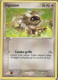 Carte Pokémon Zigzaton 79 — EX Rubis & Saphir