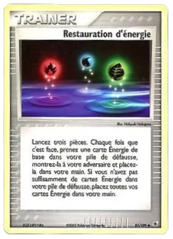 Carte Pokémon Restauration d'énergie 81