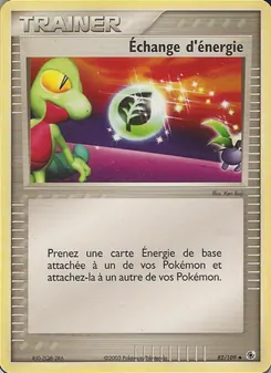 Carte Pokémon Échange d'énergie 82