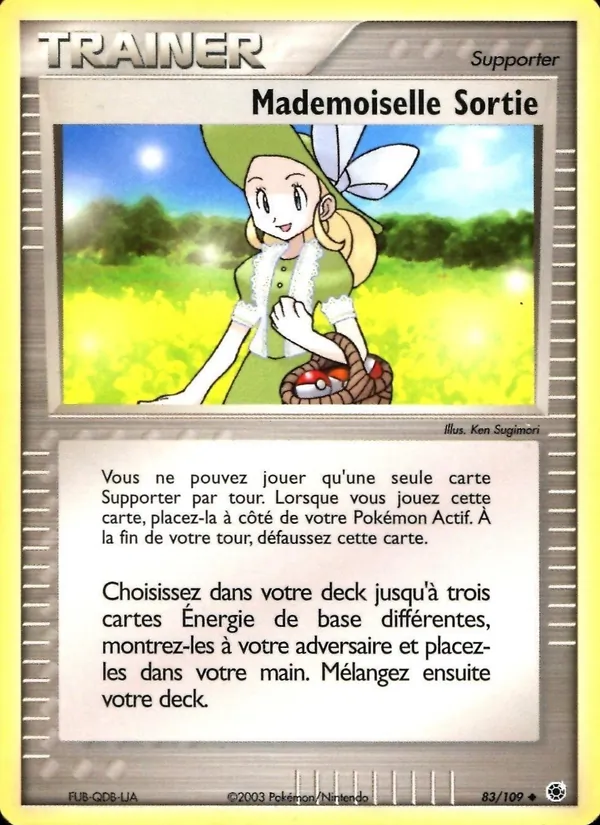 Carte Pokémon Mademoiselle Sortie 83/109 de l'extension EX Rubis & Saphir