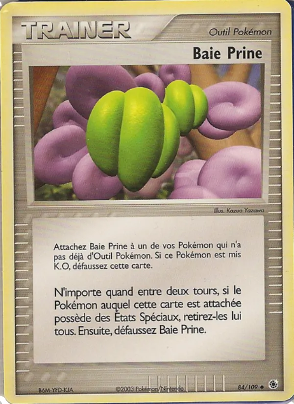 Carte Pokémon Baie Prine 84/109 de l'extension EX Rubis & Saphir