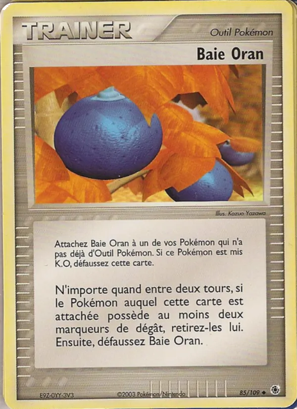Carte Pokémon Baie Oran 85/109 de l'extension EX Rubis & Saphir
