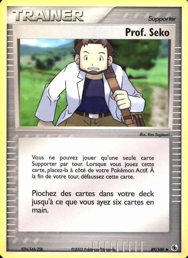 Carte Pokémon Prof. Seko 89/109 de l'extension EX Rubis & Saphir