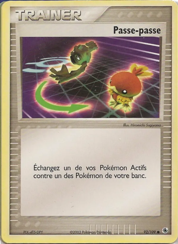 Carte Pokémon Passe-passe 92/109 de l'extension EX Rubis & Saphir