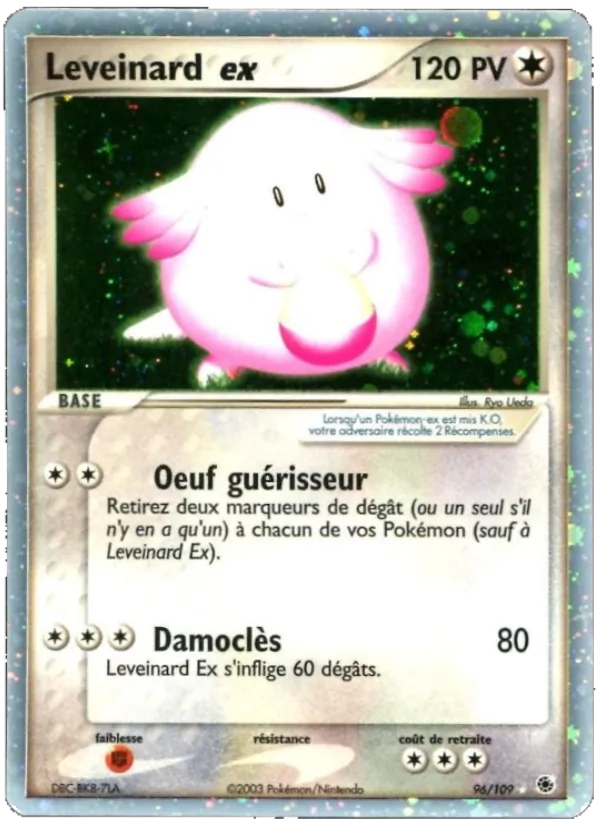 Carte Pokémon Leveinard ex 96/109 de l'extension EX Rubis & Saphir