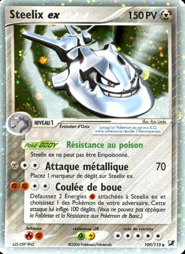 Carte Pokémon Steelix ex 109/115 de l'extension EX Forces Cachées