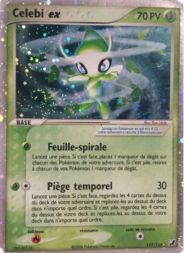 Carte Pokémon Celebi ex 117/115 de l'extension EX Forces Cachées
