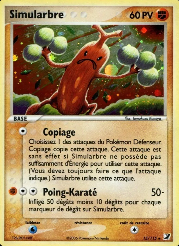 Carte Pokémon Simularbre 15/115 de l'extension EX Forces Cachées