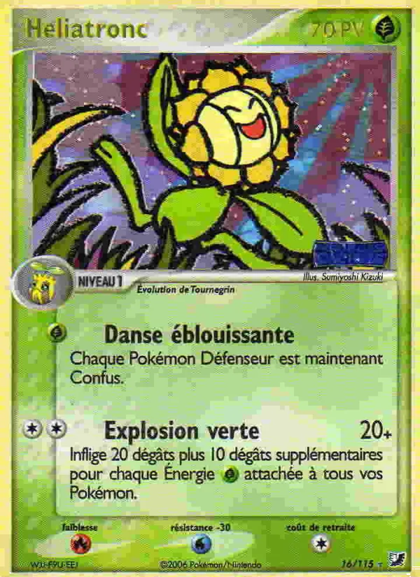 Carte Pokémon Heliatronc 16/115 de l'extension EX Forces Cachées