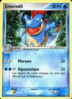 Carte Pokémon Crocrodil 38 — EX Forces Cachées