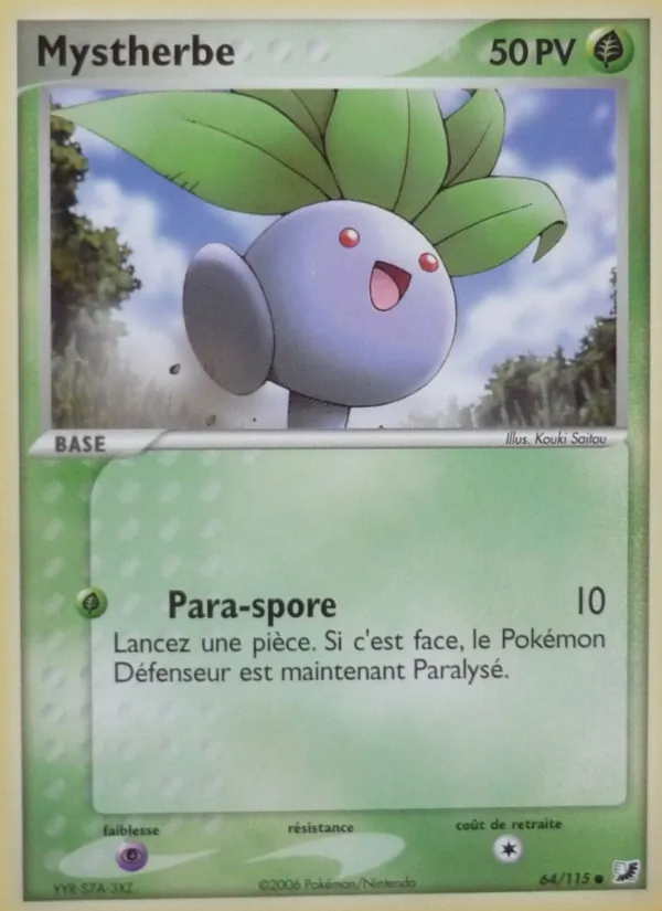 Carte Pokémon Mystherbe 64/115 de l'extension EX Forces Cachées