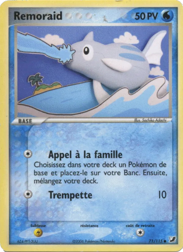 Carte Pokémon Rémoraid 71/115 de l'extension EX Forces Cachées