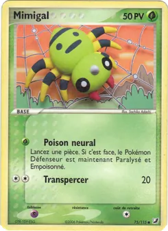 Carte Pokémon Mimigal 75 — EX Forces Cachées