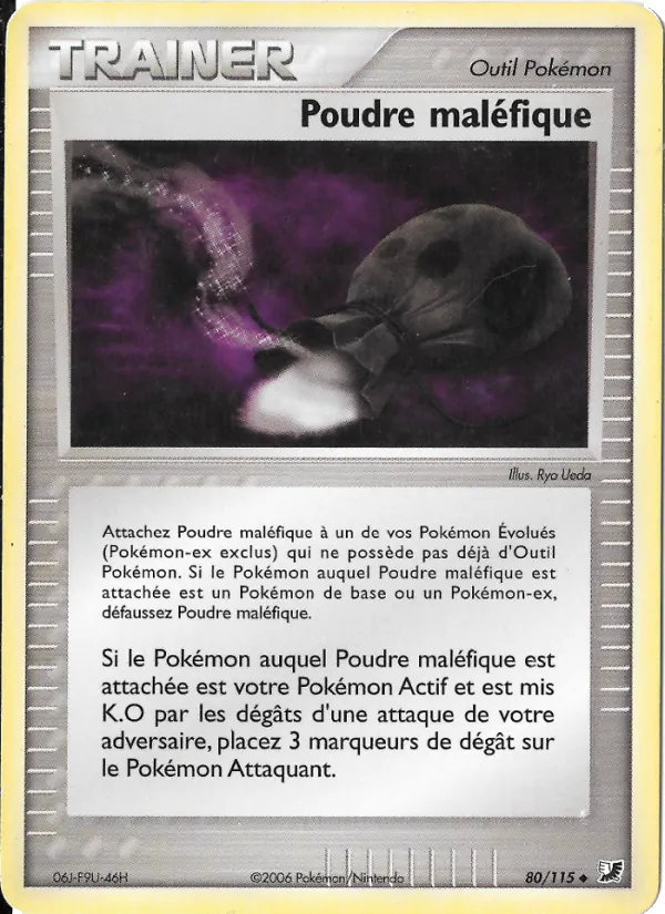 Carte Pokémon Poudre maléfique 80/115 de l'extension EX Forces Cachées