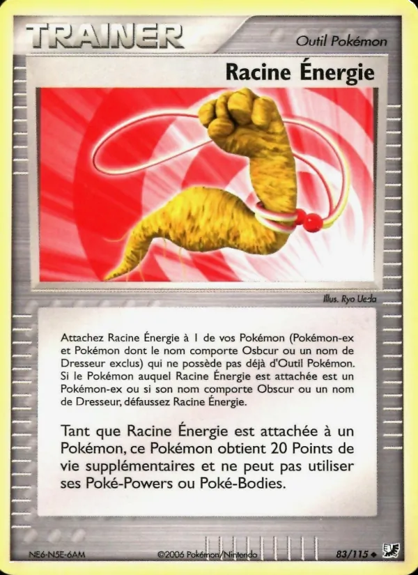 Carte Pokémon Racine Énergie 83/115 de l'extension EX Forces Cachées