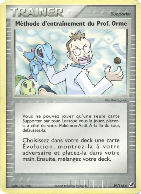 Carte Pokémon Méthode d'entraînement du Prof. Orme 89/115 de l'extension EX Forces Cachées