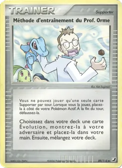 Carte Pokémon Méthode d'entraînement du Prof. Orme 89 — EX Forces Cachées