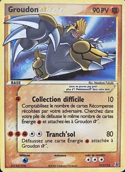 Carte Pokémon Groudon ☆ 111 — EX Espèces Delta
