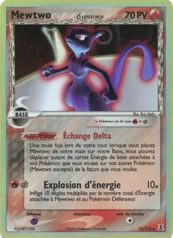 Carte Pokémon Mewtwo δ 12 — EX Espèces Delta