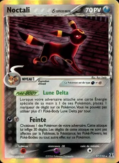 Carte Pokémon Noctali δ 17 — EX Espèces Delta