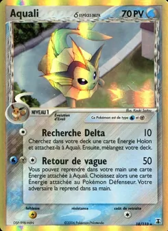 Carte Pokémon Aquali δ 18 — EX Espèces Delta
