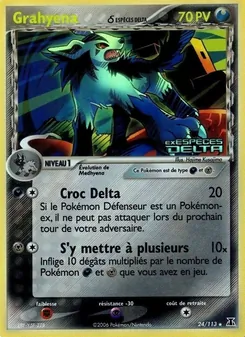 Carte Pokémon Grahyena δ 24 — EX Espèces Delta