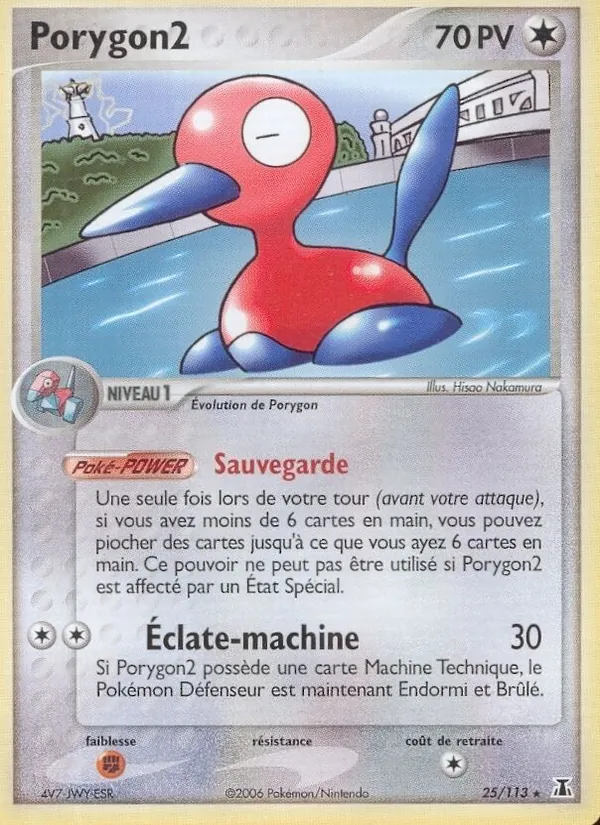 Carte Pokémon Porygon2 25/113 de l'extension EX Espèces Delta