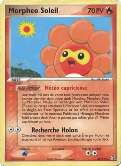 Carte Pokémon Morpheo Soleil 31 — EX Espèces Delta