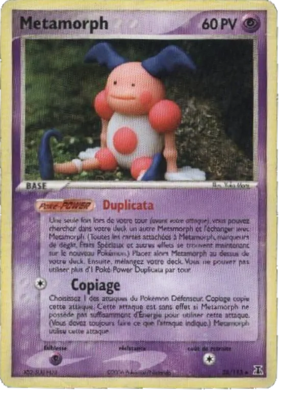 Carte Pokémon Métamorph 38/113 de l'extension EX Espèces Delta