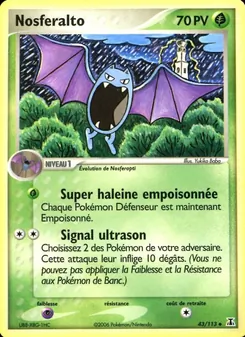 Carte Pokémon Nosferalto 43 — EX Espèces Delta