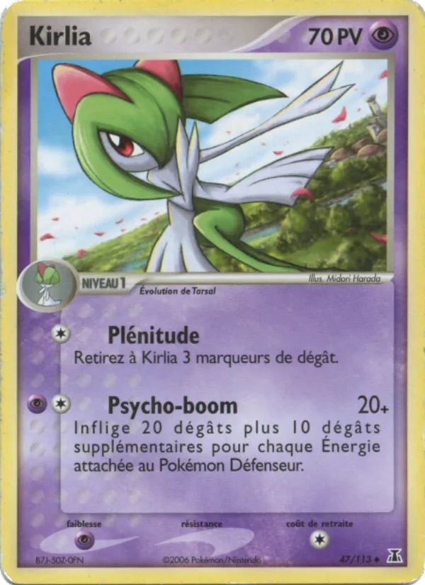Carte Pokémon Kirlia 47/113 de l'extension EX Espèces Delta