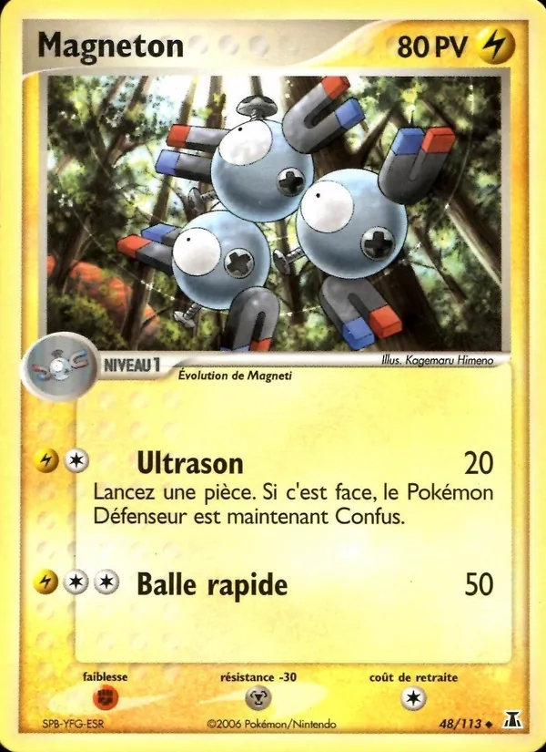 Carte Pokémon Magnéton 48/113 de l'extension EX Espèces Delta