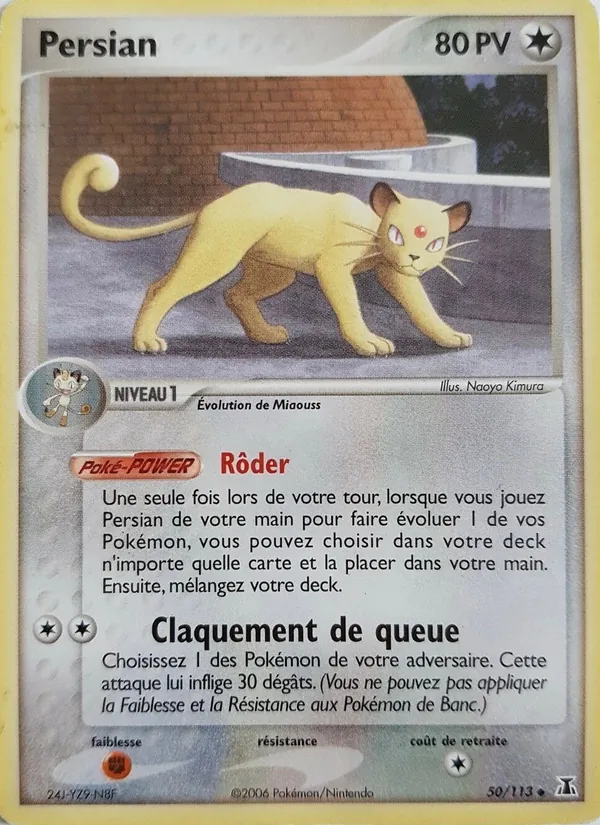 Carte Pokémon Persian 50/113 de l'extension EX Espèces Delta
