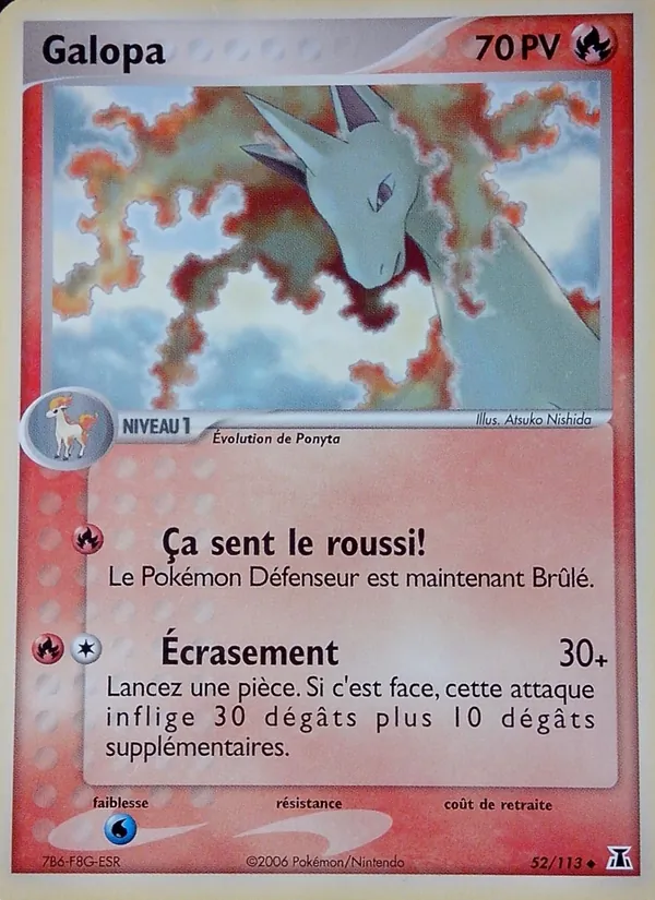 Carte Pokémon Galopa 52/113 de l'extension EX Espèces Delta