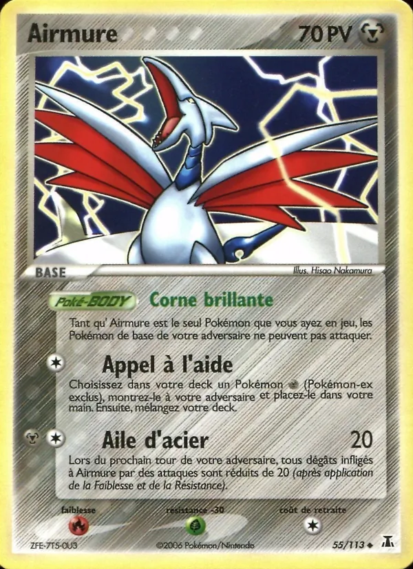 Carte Pokémon Airmure 55/113 de l'extension EX Espèces Delta