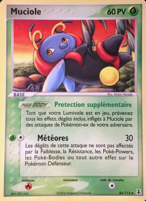 Carte Pokémon Muciole 56/113 de l'extension EX Espèces Delta