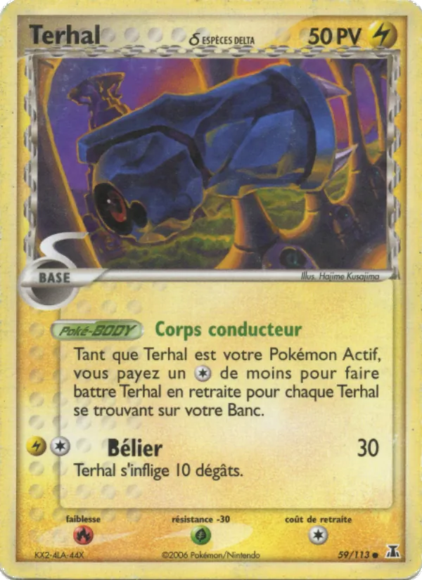 Carte Pokémon Terhal δ 59/113 de l'extension EX Espèces Delta