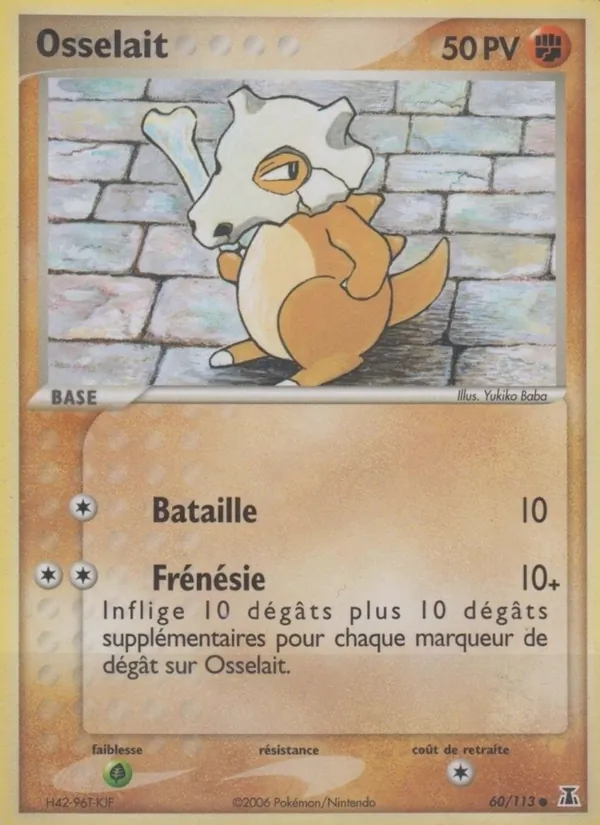 Carte Pokémon Osselait 60/113 de l'extension EX Espèces Delta