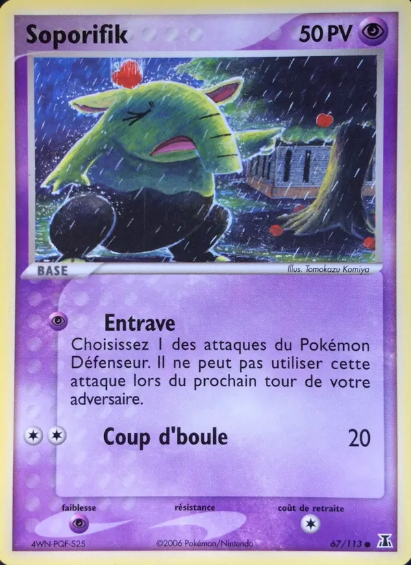 Carte Pokémon Soporifik 67/113 de l'extension EX Espèces Delta