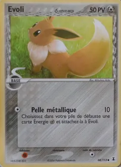 Carte Pokémon Evoli δ 68 — EX Espèces Delta