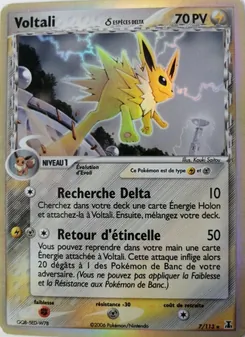 Carte Pokémon Voltali δ 7 — EX Espèces Delta