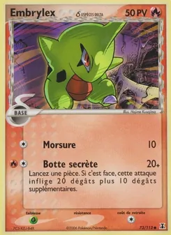 Carte Pokémon Embrylex δ 73 — EX Espèces Delta