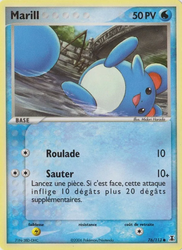 Carte Pokémon Marill 76/113 de l'extension EX Espèces Delta