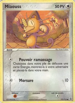 Carte Pokémon Miaouss 77 — EX Espèces Delta