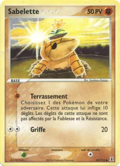 Carte Pokémon Sabelette 82 — EX Espèces Delta