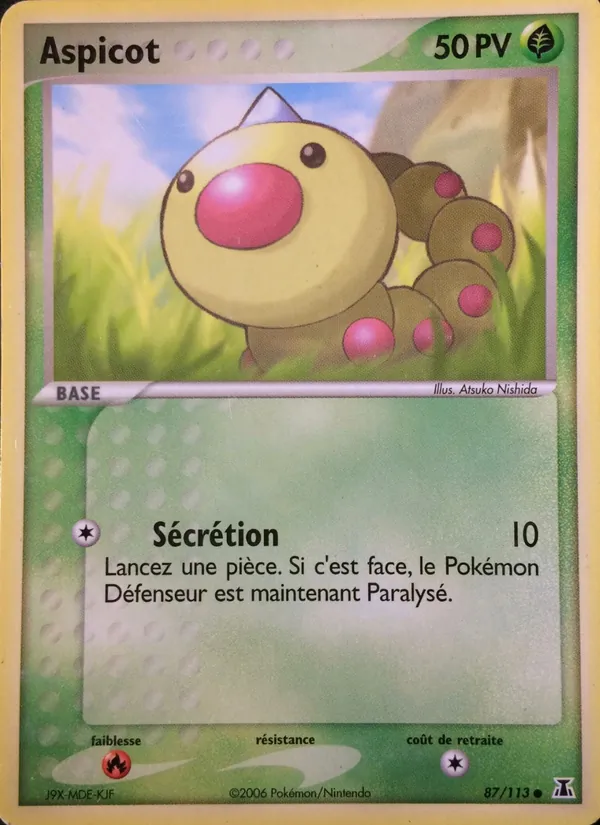 Carte Pokémon Aspicot 87/113 de l'extension EX Espèces Delta
