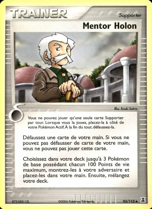 Carte Pokémon Mentor Holon 93/113 de l'extension EX Espèces Delta
