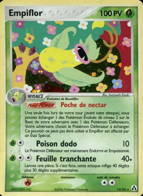 Carte Pokémon Empiflor 13/92 de l'extension EX Créateurs de légendes