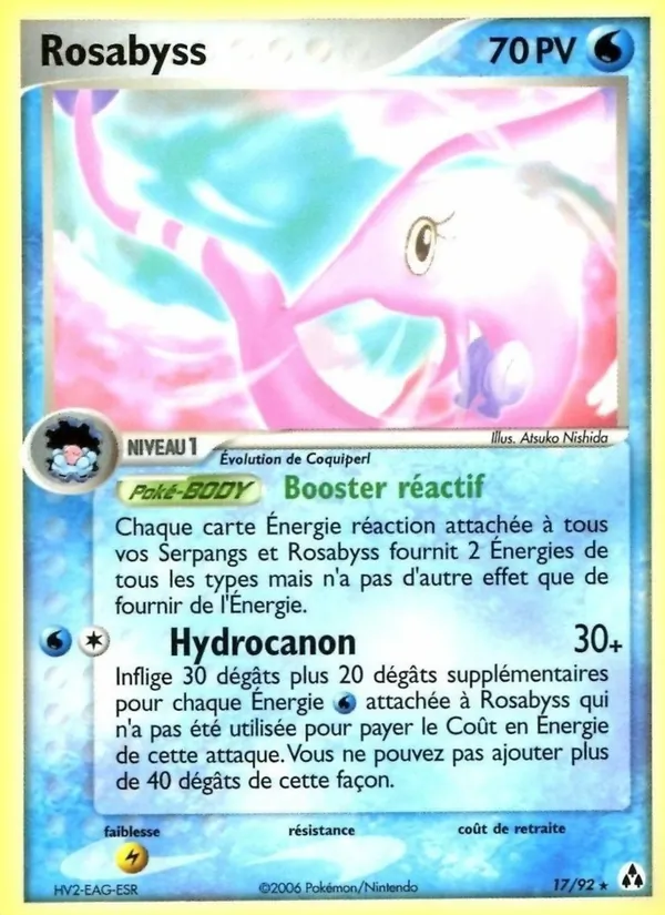 Carte Pokémon Rosabyss 17/92 de l'extension EX Créateurs de légendes